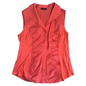 Alfani Sleeveless Button Down Blouse Salmon Pink See Measurements For Sizing